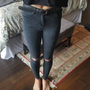Black Topshop ripped Jeans
